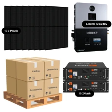 4.4kW Complete Solar Kit - EG4 6000XP Inverter - 10-16kWh Lithium Battery [PRIME PLUS]